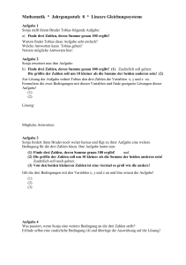 Mathematik * Jahrgangsstufe 8 * Lineare - Rasch-Web