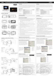 Terminal utilisateur pGD Touch 4.3” - 4.3-Zoll-Terminal ‹pGD