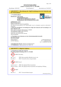 Sicherheitsdatenblatt - Sicherheitsdatenblätter Bernd Kraft