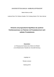 UNIVERSITÄTSKLINIKUM HAMBURG-EPPENDORF Klinische und