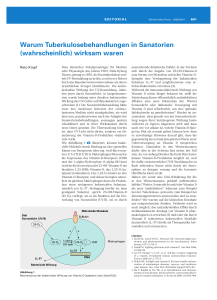 Warum Tuberkulosebehandlung in Sanatorien (wahrscheinlich)