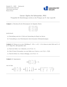 Lineare Algebra für Informatiker, SS12