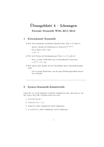 ¨Ubungsblatt 4 – Lösungen