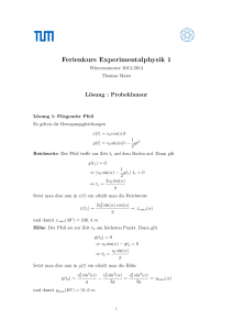 Ferienkurs Experimentalphysik 1