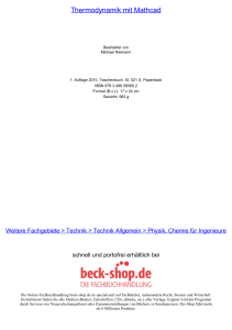 Thermodynamik mit Mathcad - ReadingSample - Beck-Shop
