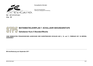 MATHEMATIKLEHRPLAN 7. SCHULJAHR