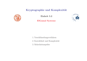 Kryptographie und Komplexität