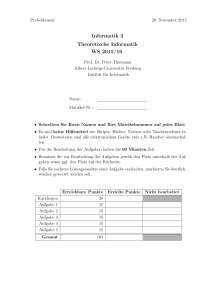 Informatik 3 Theoretische Informatik WS 2015/16