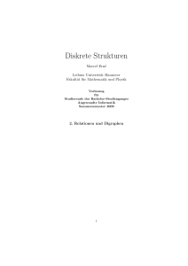 Diskrete Strukturen - Institut für Algebra, Zahlentheorie und Diskrete
