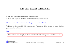 2.2 Syntax, Semantik und Simulation