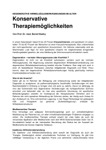 Konservative Therapiemöglichkeiten_Prof. Kladny. Kladny