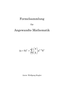 Formelsammlung Angewandte Mathematik