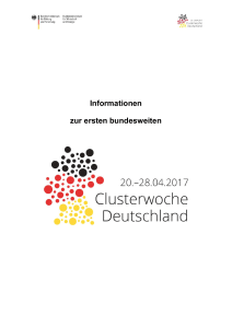 Informationen zur ersten bundesweiten Clusterwoche Deutschland