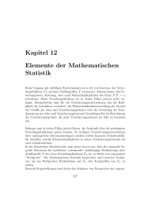 Kapitel 12 Elemente der Mathematischen Statistik
