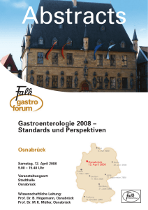 Gastroenterologie 2008 – Standards und Perspektiven