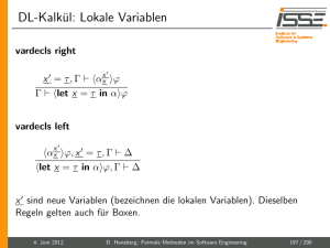 DL-Kalkül: Lokale Variablen