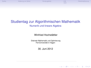 Studientag zur Algorithmischen Mathematik