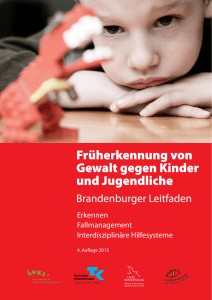 Publikation Früherkennung von Gewalt gegen Kinder und