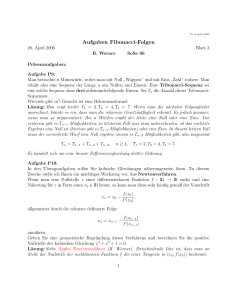 Aufgaben Fibonacci