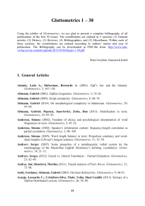 Bibliography: Glottometrics 1–30