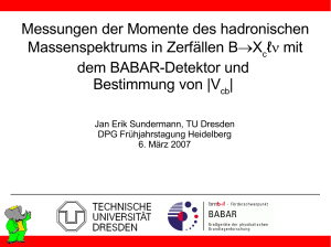 Messung der Momente des invarianten hadronischen