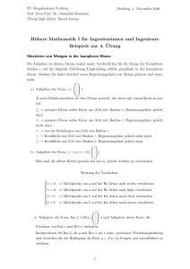 Höhere Mathematik I für Ingenieurinnen und Ingenieure Beispiele