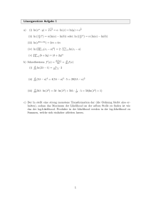 Lösungsnotizen Aufgabe 1 a) (i) ln( xa · y) + 7 √ a5 = a · ln( x) + ln(y