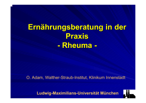 Ernährung und Antioxidantien als therapiebegleitende