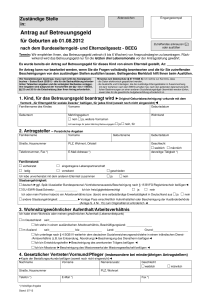 Antrag auf Betreuungsgeld