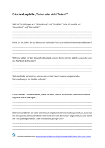 Entscheidungshilfe &bdquo;Testen oder nicht Testen?&ldquo;