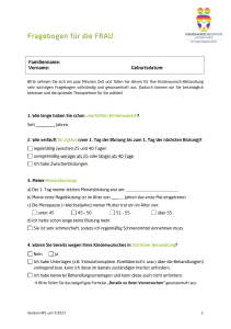 Fragebogen f&uuml;r die FRAU