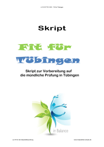 Fit für Tübingen - Fit für die Heilpraktikerprüfung