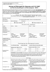 Antrag auf Elterngeld für Geburten ab 01.01.2007