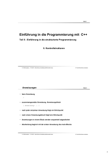 Einführung in die Programmierung mit C++ - KIP Wiki
