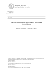 University of Zurich - Zurich Open Repository and Archive