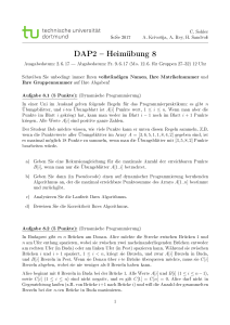 DAP2 Heimübung 8 - TU Dortmund, Informatik 2