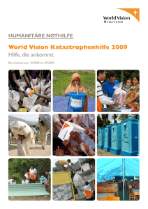 Jahresbericht World Vision Katastrophenhilfe 2009