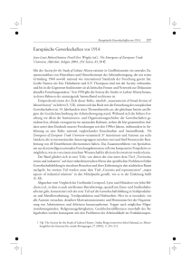 Europ&auml;ische Gewerkschaften vor 1914