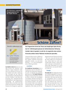 Bericht Zahnärztekammer Schleswig-Holstein