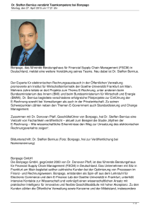 Dr. Steffen Bernius verstärkt Teamkompetenz bei Bonpago