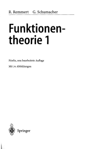 Funktionen- theorie 1