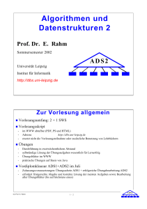 Algorithmen und Datenstrukturen 2