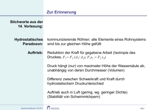 ExPhys 1, Vorlesung 15, 10.06.2011