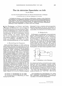 Über die elektrischen Eigenschaften von InSb