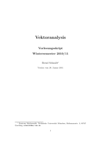 Vektoranalysis - TUM Mathematik