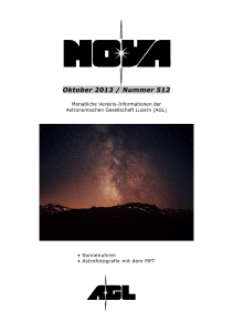 NOVA Oktober 2013 - Astronomische Gesellschaft Luzern