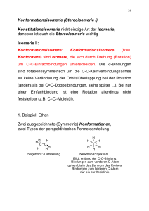 Konformationsisomerie (Stereoisomerie I)