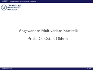 Angewandte Multivariate Statistik