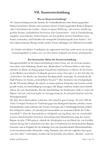 VII. Staatsverschuldung