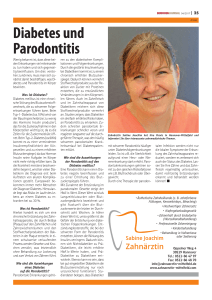 Diabetes und Parodontitis - Zahnärztin Hannover, Mittelfeld Sabine